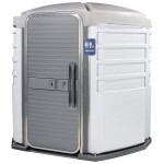PolyJohn SA1-1008 We'll Care III White Wheelchair Accessible Portable Restroom - Assembled PolyJohn SA1-1008 We'll Care III White Wheelchair Accessible Portable Restroom - Assembled