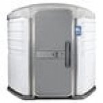 PolyJohn SA1-1008 We'll Care III White Wheelchair Accessible Portable Restroom - Assembled PolyJohn SA1-1008 We'll Care III White Wheelchair Accessible Portable Restroom - Assembled