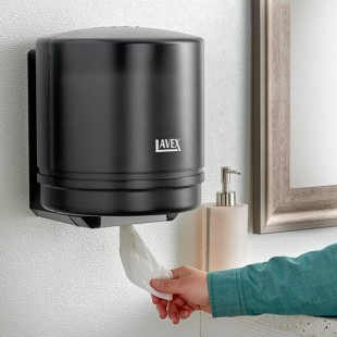 Lavex Translucent Black Self-Adjusting Center Pull Paper Towel Dispenser Lavex Translucent Black Self-Adjusting Center Pull Paper Towel Dispenser