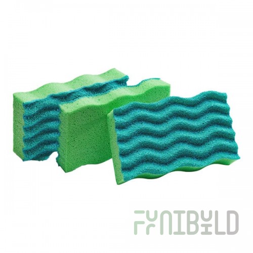 Libman 1079 Green Antibacterial / Antimicrobial Sponge - 24/Case