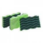 Libman 1079 Green Antibacterial / Antimicrobial Sponge - 24/Case