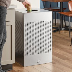 Rubbermaid® FGSC18SSPL Silhouettes Stainless Steel Designer Square Trash Can - 20 Gallon Rubbermaid® FGSC18SSPL Silhouettes Stainless Steel Designer Square Trash Can - 20 Gallon