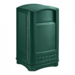 Rubbermaid® FG9P9000BLA Plaza Black Square Junior Container with Side Opening Door 35 Gallon