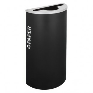 Ex-Cell Kaiser RC-KDHR-P BLX Kaleidoscope Collection Black Texture Half Round 8 Gallon Customizable Paper Receptacle Ex-Cell Kaiser RC-KDHR-P BLX Kaleidoscope Collection Black Texture Half Round 8 Gallon Customizable Paper Receptacle