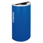 Ex-Cell Kaiser RC-KDHR-P BLX Kaleidoscope Collection Black Texture Half Round 8 Gallon Customizable Paper Receptacle