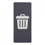 Commercial Zone Avante 110 Gallon Blue / Gray Polyethylene Rectangular Indoor / Outdoor Two-Stream Trash Can / Recycling Bin