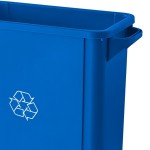 Lavex 16 Gallon Blue Slim Rectangular Recycle Bin Lavex 16 Gallon Blue Slim Rectangular Recycle Bin