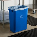 Lavex 16 Gallon Blue Slim Rectangular Recycle Bin Lavex 16 Gallon Blue Slim Rectangular Recycle Bin