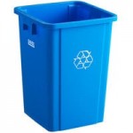 Lavex 16 Gallon Blue Slim Rectangular Recycle Bin Lavex 16 Gallon Blue Slim Rectangular Recycle Bin
