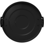 Carlisle 84101103 Bronco 10 Gallon Black Flat Round Trash Can Lid