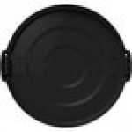 Carlisle 84101103 Bronco 10 Gallon Black Flat Round Trash Can Lid