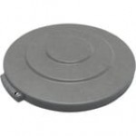 Carlisle 84101103 Bronco 10 Gallon Black Flat Round Trash Can Lid