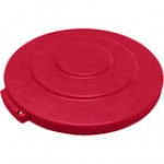 Carlisle 84101103 Bronco 10 Gallon Black Flat Round Trash Can Lid