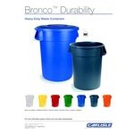 Carlisle 84101103 Bronco 10 Gallon Black Flat Round Trash Can Lid