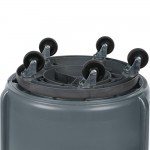 Rubbermaid® BRUTE 55 Gallon Gray Round Trash Can, Lid, and Dolly Kit