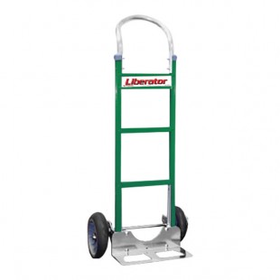B&P Manufacturing Liberator 600 lb. Green Aluminum / Steel Straight Back Hand Truck with Loop Handle and 10