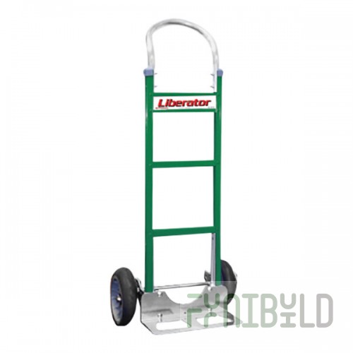 B&P Manufacturing Liberator 600 lb. Green Aluminum / Steel Straight Back Hand Truck with Loop Handle and 10