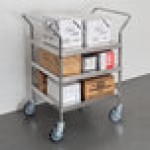 Regency Stainless Steel Three Shelf Utility Cart - 24