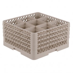 Vollrath TR10FFFF Traex® Full-Size Beige 9-Compartment 9 7/16