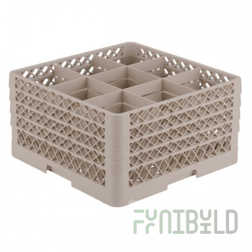 Vollrath TR10FFFF Traex® Full-Size Beige 9-Compartment 9 7/16