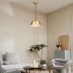 Globe Novogratz Retro Matte Brass Pendant Light - 120V, 60W