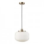 Globe Novogratz Retro Matte Brass Pendant Light - 120V, 60W