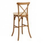 Lancaster Table & Seating Vineyard Barrel Brown Wood Cross Back Bar Stool with 2 Lancaster Table & Seating Vineyard Barrel Brown Wood Cross Back Bar Stool with 2