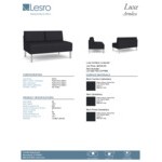 Lesro Luxe Lounge Series Patriot Plus Black Vinyl Loveseat with Steel Legs Lesro Luxe Lounge Series Patriot Plus Black Vinyl Loveseat with Steel Legs