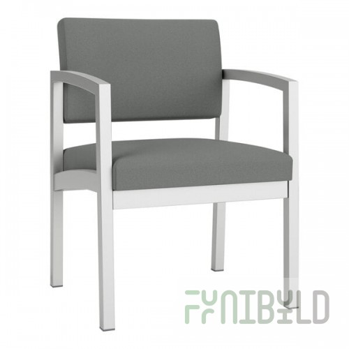 Lesro Lenox Steel Open House Asteroid Fabric Guest Arm Chair