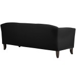 Flash Furniture 111-3-BK-GG Hercules Imperial Black Leather Sofa with Wooden Feet