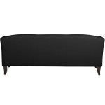 Flash Furniture 111-3-BK-GG Hercules Imperial Black Leather Sofa with Wooden Feet