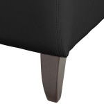Flash Furniture 111-3-BK-GG Hercules Imperial Black Leather Sofa with Wooden Feet