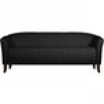 Flash Furniture 111-3-BK-GG Hercules Imperial Black Leather Sofa with Wooden Feet