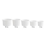 Choice 16 oz. Polka Dot Paper Frozen Yogurt / Food Cup - 1,000/Case Choice 16 oz. Polka Dot Paper Frozen Yogurt / Food Cup - 1,000/Case