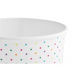 Choice 16 oz. Polka Dot Paper Frozen Yogurt / Food Cup - 1,000/Case Choice 16 oz. Polka Dot Paper Frozen Yogurt / Food Cup - 1,000/Case