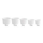 Choice 16 oz. Polka Dot Paper Frozen Yogurt / Food Cup - 1,000/Case Choice 16 oz. Polka Dot Paper Frozen Yogurt / Food Cup - 1,000/Case