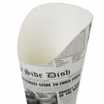 Choice Medium 12 oz. Paper Scoop Cup with Newsprint Design - 1,000/Case Choice Medium 12 oz. Paper Scoop Cup with Newsprint Design - 1,000/Case