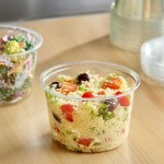 Choice 16 oz. Ultra-Clear Recycled PET Plastic Round Deli Container - 500/Case Choice 16 oz. Ultra-Clear Recycled PET Plastic Round Deli Container - 500/Case