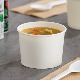 Choice 12 oz. White Double Poly-Coated Paper Food Cup - 1,000/Case Choice 12 oz. White Double Poly-Coated Paper Food Cup - 1,000/Case