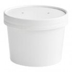 Choice 12 oz. White Double Poly-Coated Paper Food Cup - 1,000/Case