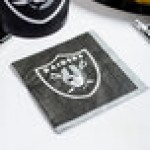 Creative Converting 659523 Las Vegas Raiders 2-Ply Beverage Napkin - 192/Case