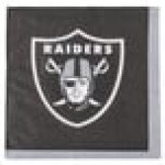 Creative Converting 659523 Las Vegas Raiders 2-Ply Beverage Napkin - 192/Case