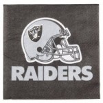 Creative Converting 659523 Las Vegas Raiders 2-Ply Beverage Napkin - 192/Case