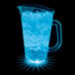 70 oz. Customizable Plastic Pitcher with Blue LED Light - 12/Case