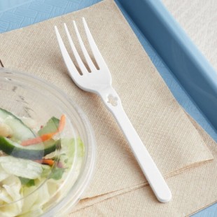 WeGo White Polypropylene Fork Dispenser Refill - 1,000/Case