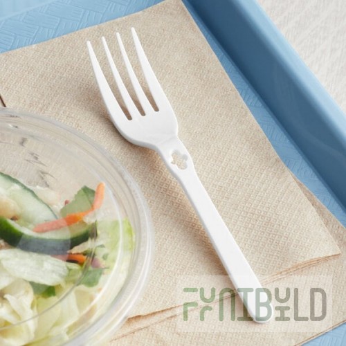 WeGo White Polypropylene Fork Dispenser Refill - 1,000/Case