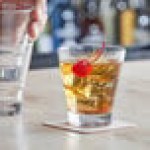Acopa Select 9 oz. Flared Stackable Rocks / Old Fashioned Glass - Sample