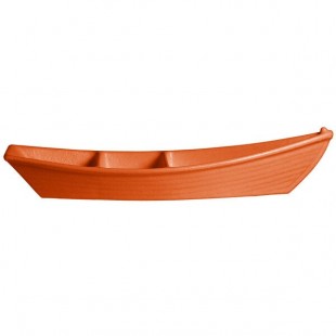 G.E.T. Enterprises BT320TG Bugambilia 3.6 Qt. Classic Textured Finish Tangerine Resin-Coated Aluminum Deep Boat with Dividers G.E.T. Enterprises BT320TG Bugambilia 3.6 Qt. Classic Textured Finish Tangerine Resin-Coated Aluminum Deep Boat with Dividers