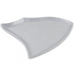 Bon Chef 70004PWHT Futura 38 Oz. White Sandstone Finish Cast Aluminum Platter