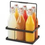 Cal-Mil 3674-34 32 oz. Clear Glass Bottle with Wire Bail Swing Top Lid